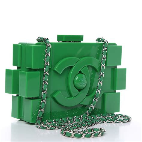 chanel lego clutch green|Chanel Lego set.